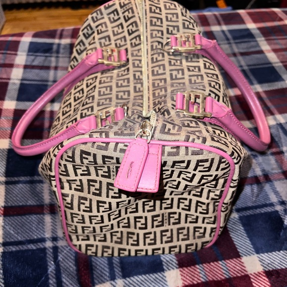 Not for sale!!!! FENDI Zucchino Forever Bauletto Boston Bag💖 - Picture 2 of 8